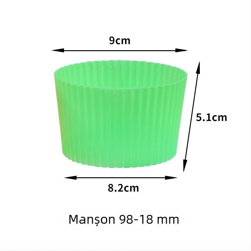 Înveliș din plastic pentru pahare de ceai cu lapte, transparent, antiderapant, pentru 500–700 ml, deschidere Ø90 mm