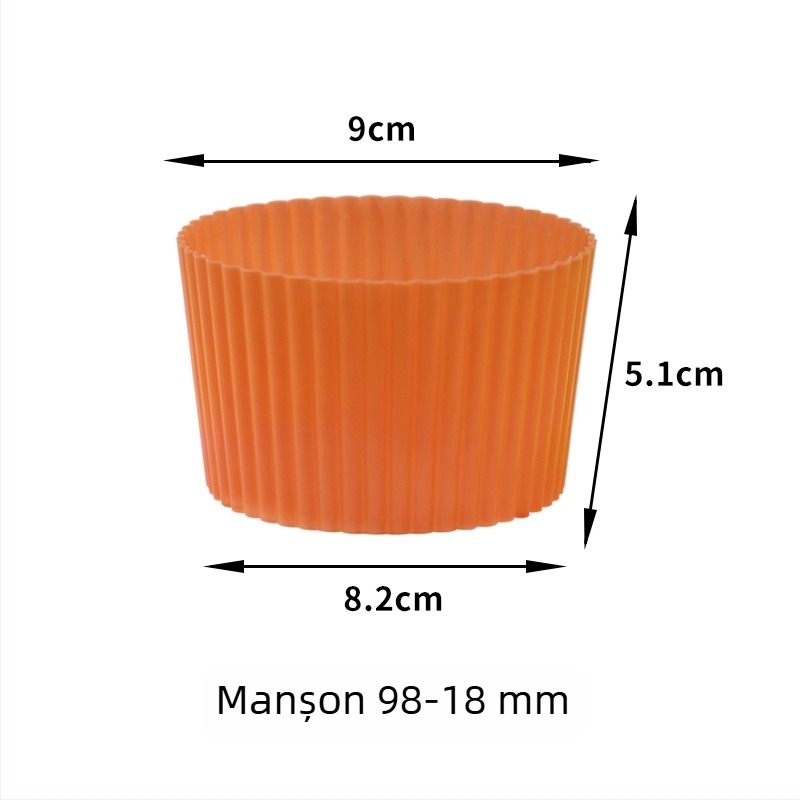 Înveliș din plastic pentru pahare de ceai cu lapte, transparent, antiderapant, pentru 500–700 ml, deschidere Ø90 mm