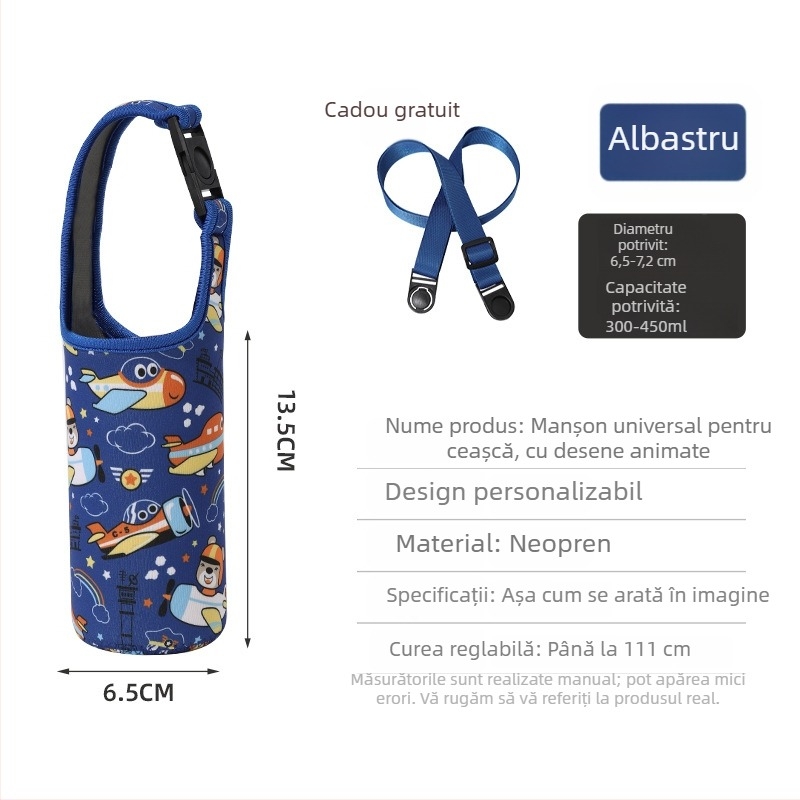 Husă izolantă pentru ceașcă cu cataramă, universală, portabilă, îngroșată