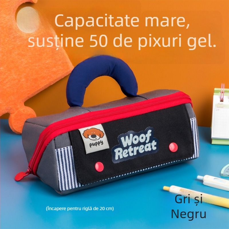 Penar pentru liceu, design minimalist cu două straturi, capacitate mare, compartimente multiple, aspect elegant și unic