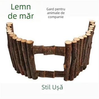 Gardă din lemn de măr pentru hamsterul auriu, scară de cățărare versatilă, separator și pod suspendat, jucării pentru animale de companie