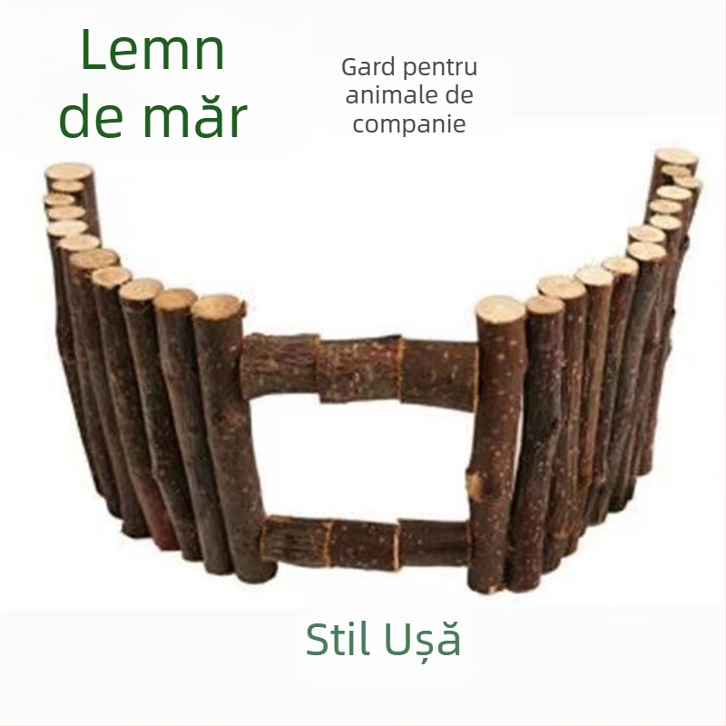 Gardă din lemn de măr pentru hamsterul auriu, scară de cățărare versatilă, separator și pod suspendat, jucării pentru animale de companie