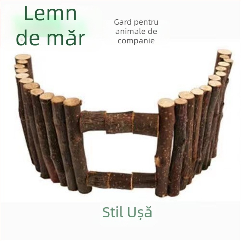 Gardă din lemn de măr pentru hamsterul auriu, scară de cățărare versatilă, separator și pod suspendat, jucării pentru animale de companie