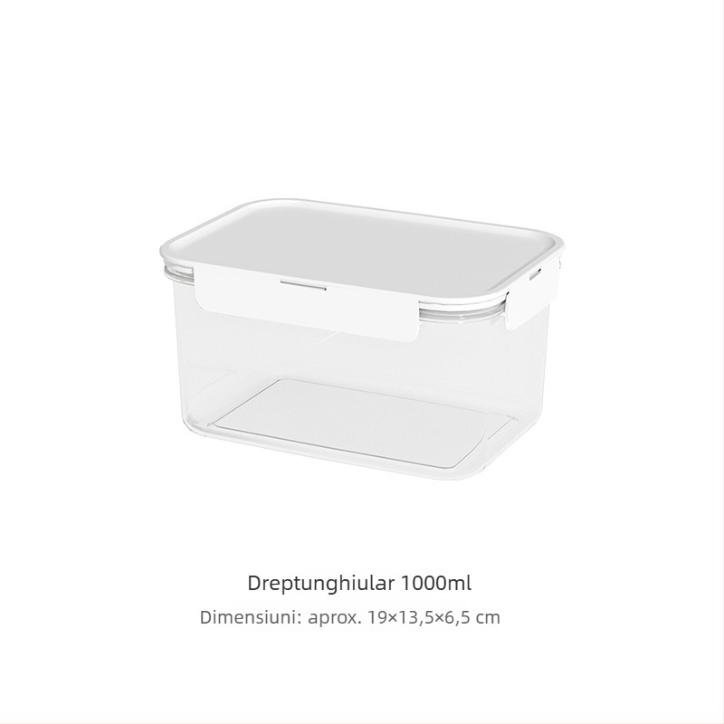 Cutie dreptunghiulară de depozitare a alimentelor cu capac – bucătărie, frigider și cuptor cu microunde – cutie de prânz etanșă pentru mâncare și fructe