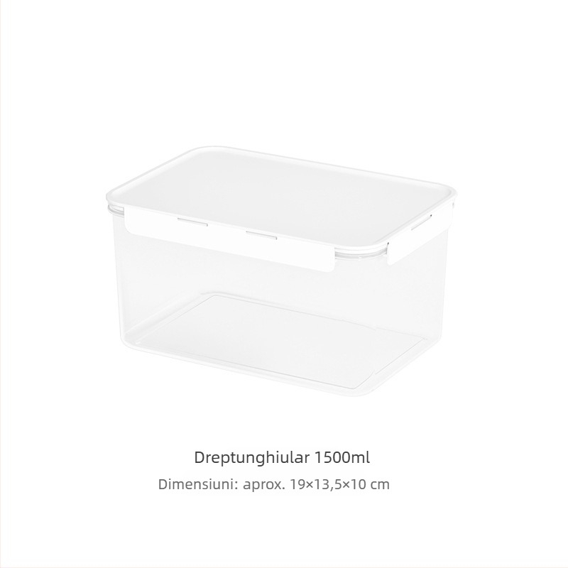 Cutie dreptunghiulară de depozitare a alimentelor cu capac – bucătărie, frigider și cuptor cu microunde – cutie de prânz etanșă pentru mâncare și fructe