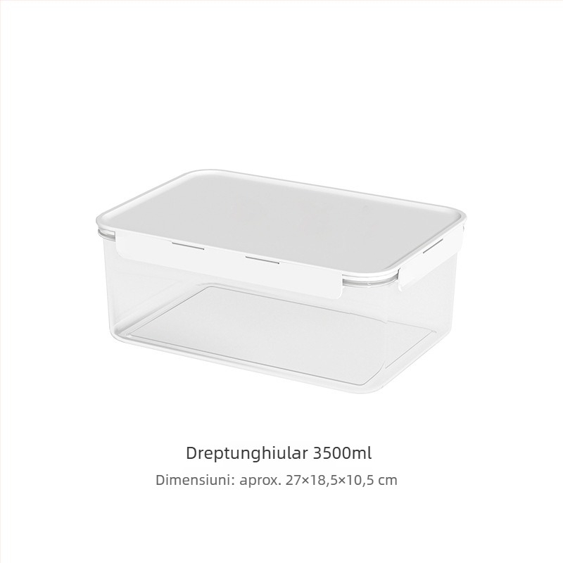 Cutie dreptunghiulară de depozitare a alimentelor cu capac – bucătărie, frigider și cuptor cu microunde – cutie de prânz etanșă pentru mâncare și fructe