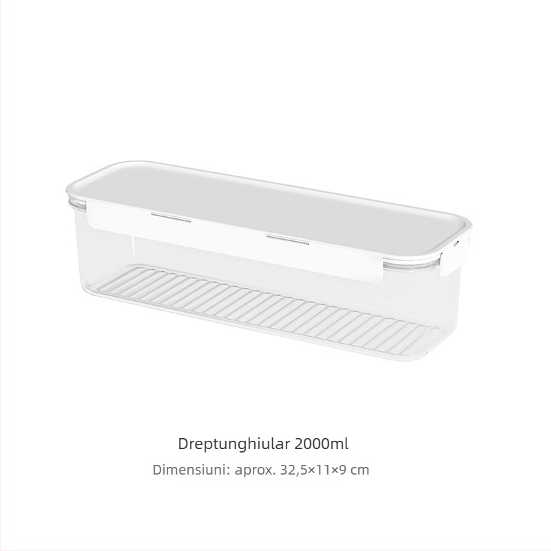 Cutie dreptunghiulară de depozitare a alimentelor cu capac – bucătărie, frigider și cuptor cu microunde – cutie de prânz etanșă pentru mâncare și fructe