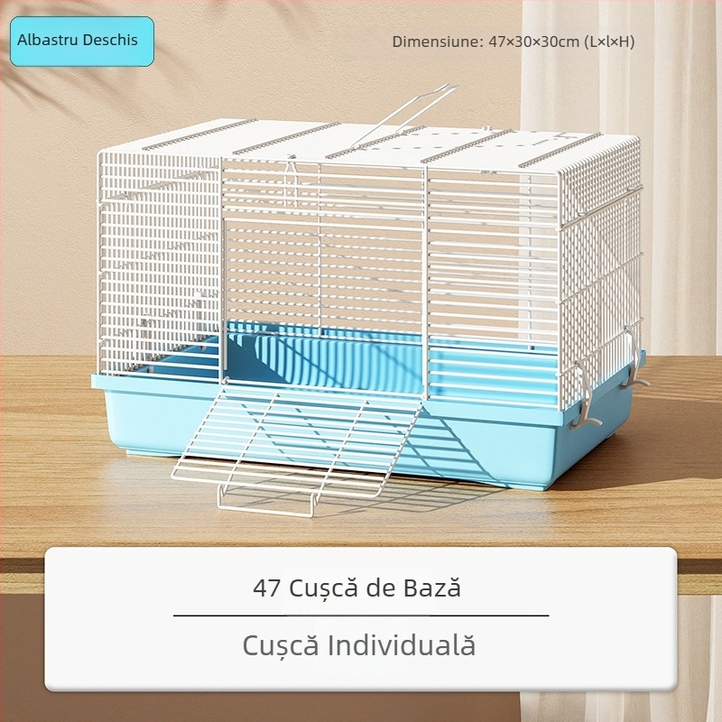 Cușcă pentru hamster – vilă de lux extrem de mare pentru hamsterul sirian, set cu cușcă de bază 47 și casă mare
