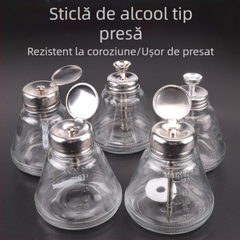 Sticlă pentru alcool, 180 ml, cu pompă, uz industrială, anticorozivă, anti-statică, îngroșată, cu nucleu din cupru