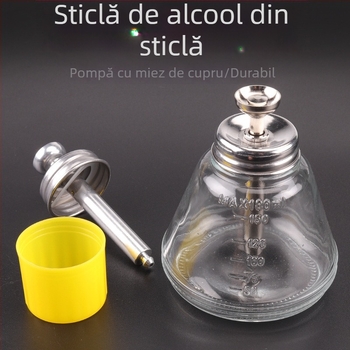 Sticlă pentru alcool, 180 ml, cu pompă, uz industrială, anticorozivă, anti-statică, îngroșată, cu nucleu din cupru