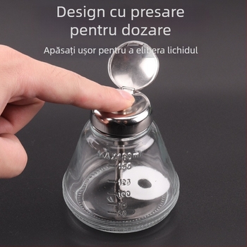 Sticlă pentru alcool, 180 ml, cu pompă, uz industrială, anticorozivă, anti-statică, îngroșată, cu nucleu din cupru