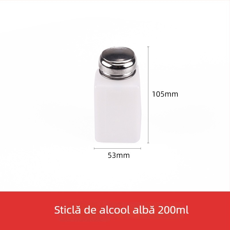 Sticlă pentru alcool, 180 ml, cu pompă, uz industrială, anticorozivă, anti-statică, îngroșată, cu nucleu din cupru