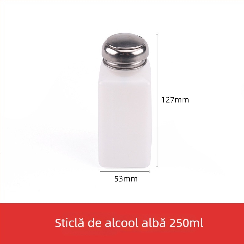 Sticlă pentru alcool, 180 ml, cu pompă, uz industrială, anticorozivă, anti-statică, îngroșată, cu nucleu din cupru