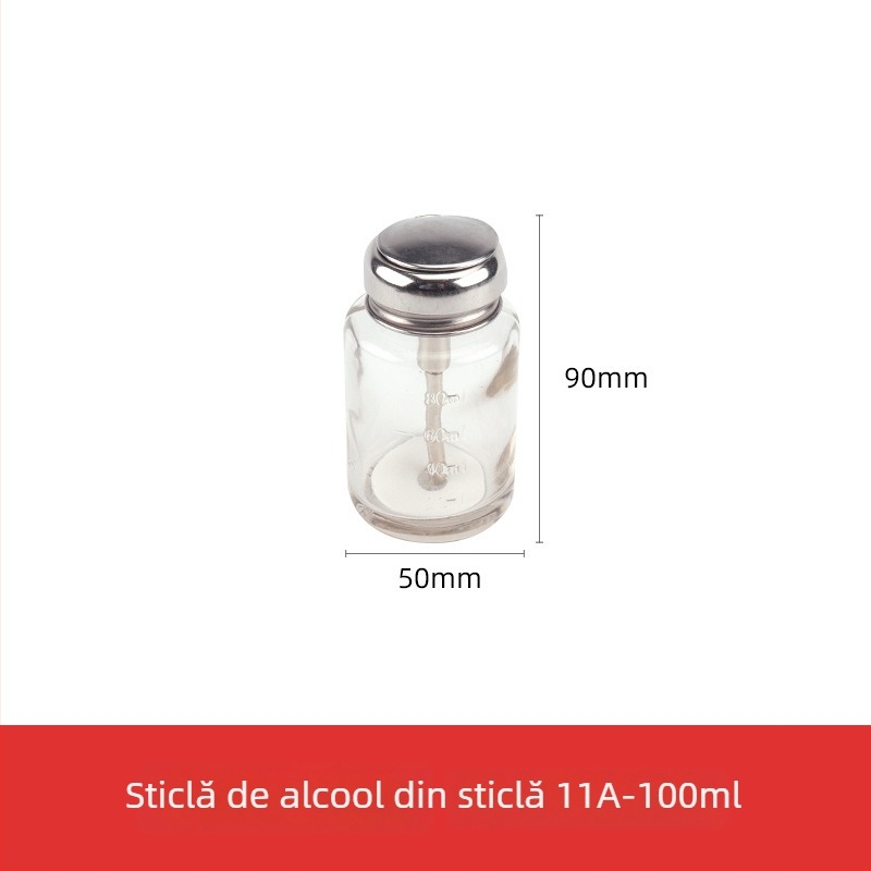 Sticlă pentru alcool, 180 ml, cu pompă, uz industrială, anticorozivă, anti-statică, îngroșată, cu nucleu din cupru