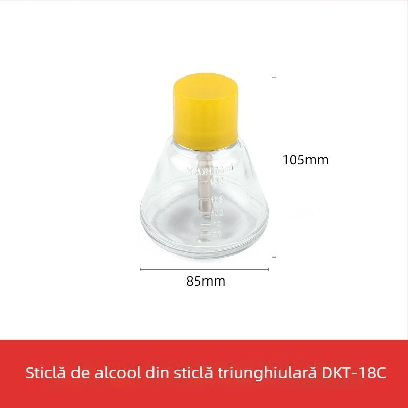 Sticlă pentru alcool, 180 ml, cu pompă, uz industrială, anticorozivă, anti-statică, îngroșată, cu nucleu din cupru