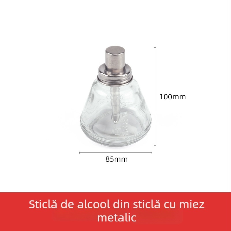 Sticlă pentru alcool, 180 ml, cu pompă, uz industrială, anticorozivă, anti-statică, îngroșată, cu nucleu din cupru