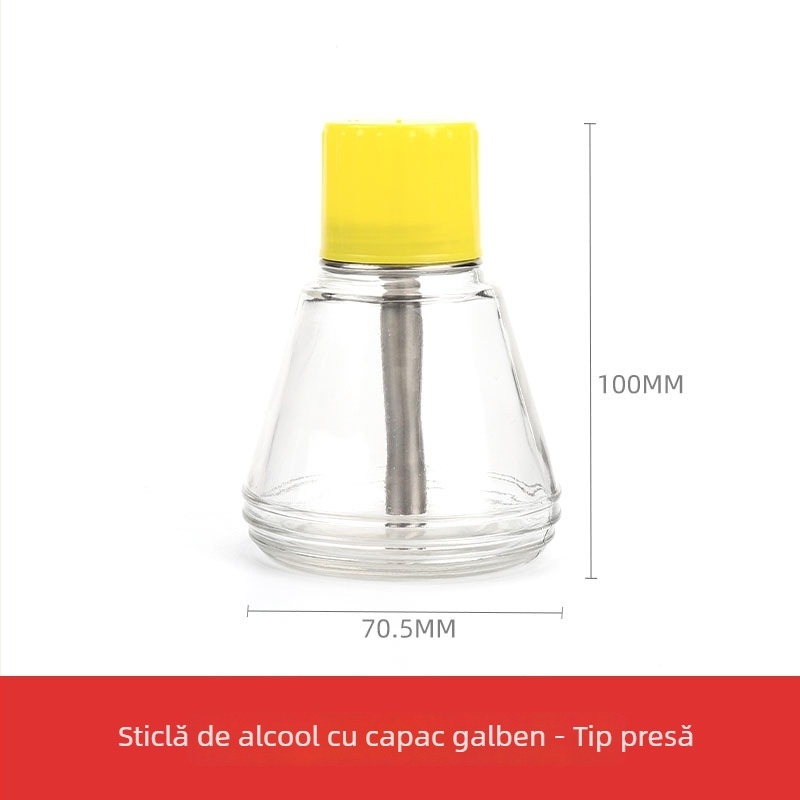 Sticlă pentru alcool, 180 ml, cu pompă, uz industrială, anticorozivă, anti-statică, îngroșată, cu nucleu din cupru