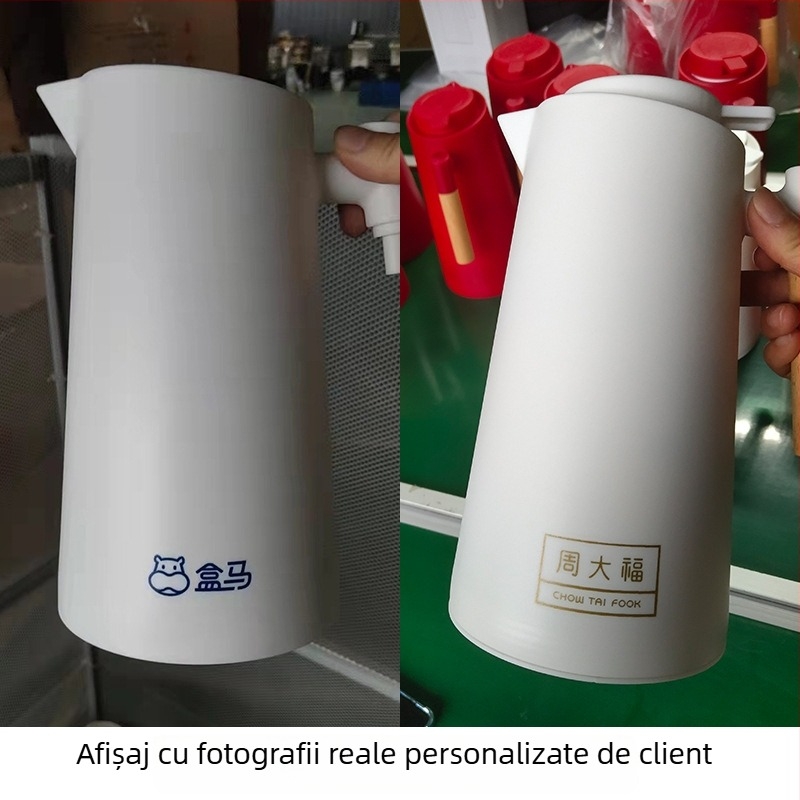 Termos izolat cu pereți din sticlă, capacitate 1 L, utilizare casnică