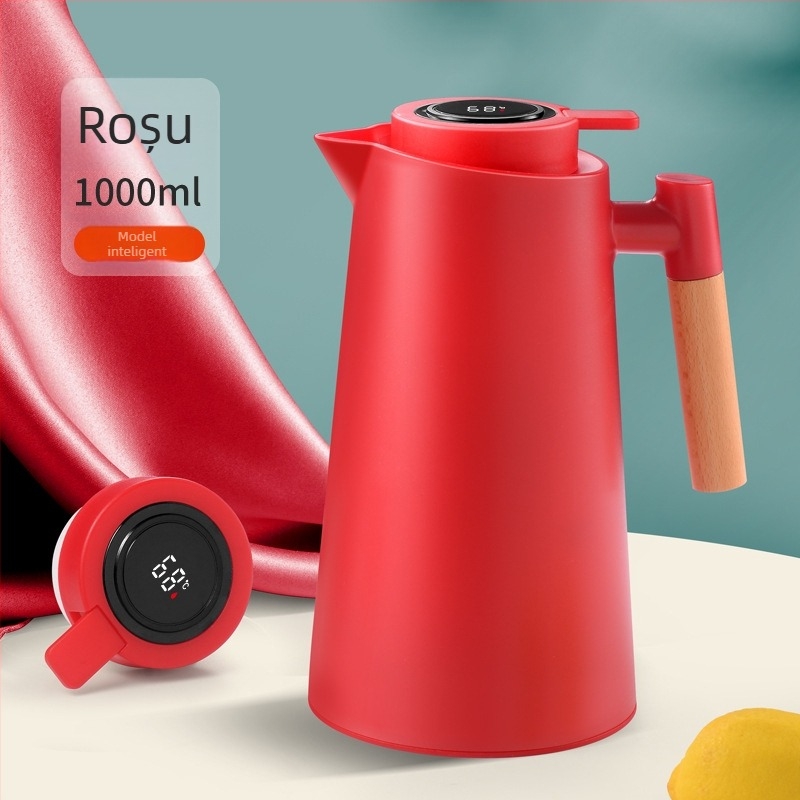 Termos izolat cu pereți din sticlă, capacitate 1 L, utilizare casnică