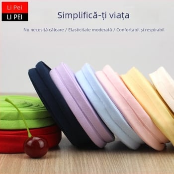 Bandă decorativă tricotată din bumbac, elastică, pentru margini ale hainelor