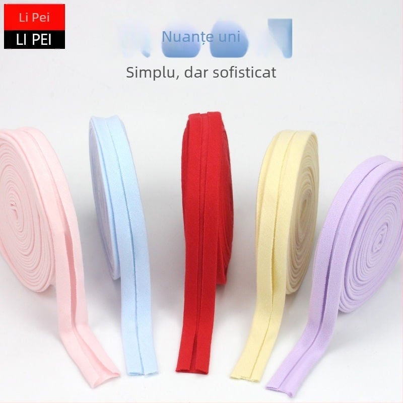 Bandă decorativă tricotată din bumbac, elastică, pentru margini ale hainelor
