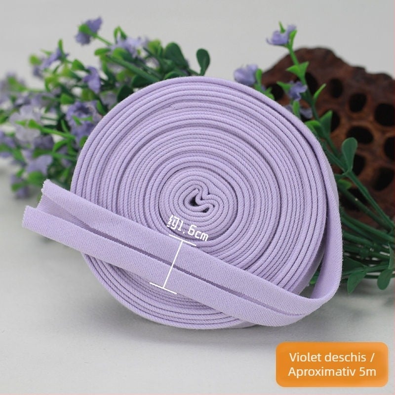 Bandă decorativă tricotată din bumbac, elastică, pentru margini ale hainelor