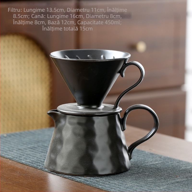 Set ceramic pentru cafea pour-over cu filtru V60