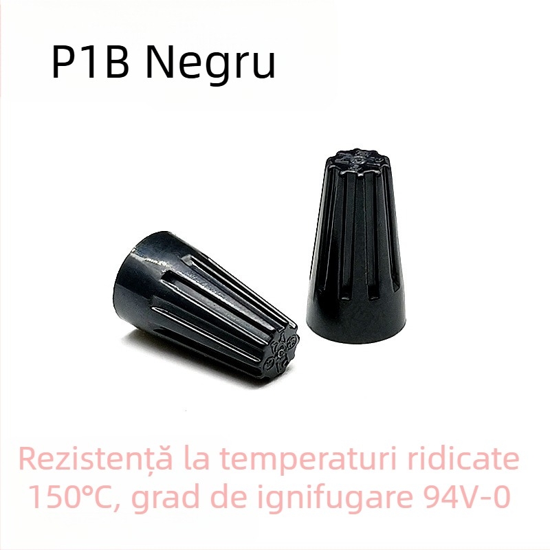 Gold-Pen capac terminal cu șurub, culoare, cap spiral pentru conductor, capac de strângere manual, capac de crimpare, terminal închis, certificat