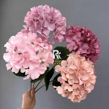 Hydrangea de mătase, tulpină unică, floare artificială mare pentru culoarul nunții și decorul de fundal