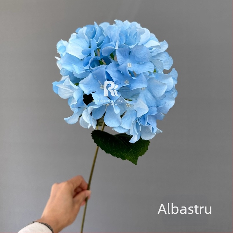 Hydrangea de mătase, tulpină unică, floare artificială mare pentru culoarul nunții și decorul de fundal