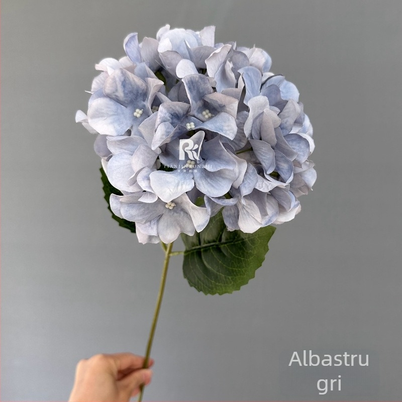Hydrangea de mătase, tulpină unică, floare artificială mare pentru culoarul nunții și decorul de fundal