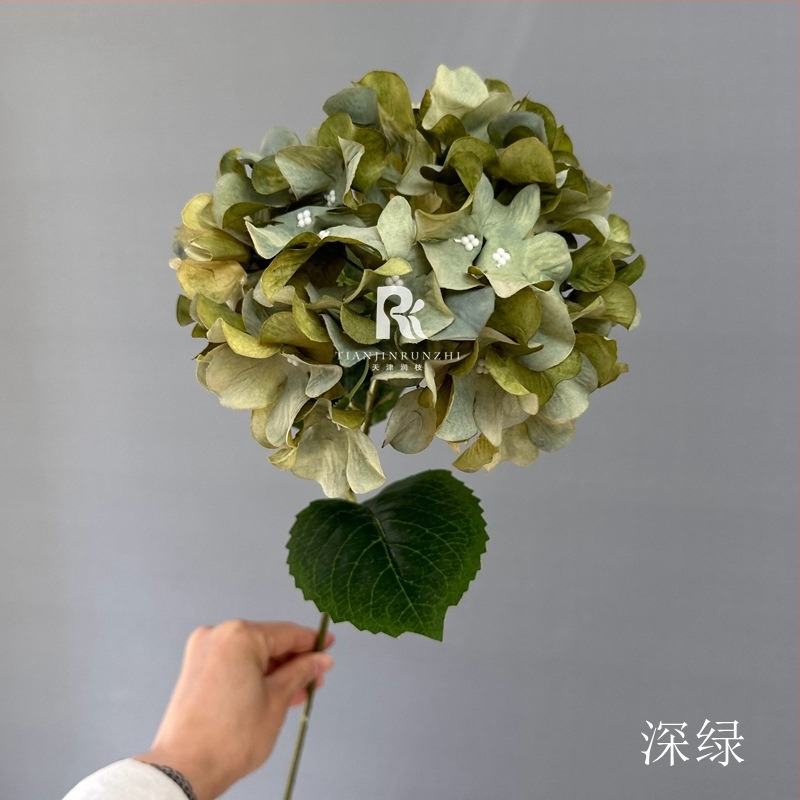 Hydrangea de mătase, tulpină unică, floare artificială mare pentru culoarul nunții și decorul de fundal