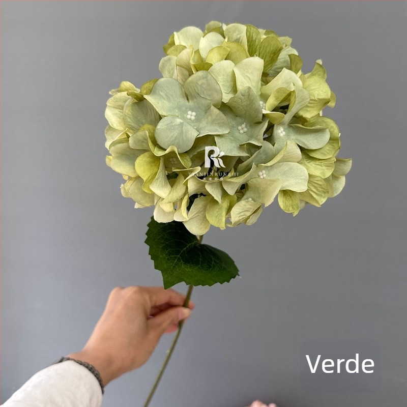 Hydrangea de mătase, tulpină unică, floare artificială mare pentru culoarul nunții și decorul de fundal
