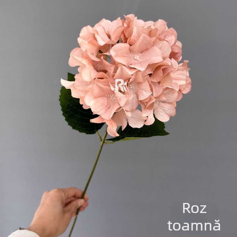 Hydrangea de mătase, tulpină unică, floare artificială mare pentru culoarul nunții și decorul de fundal