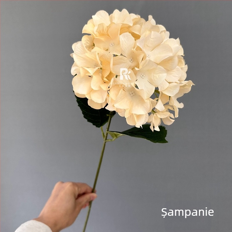 Hydrangea de mătase, tulpină unică, floare artificială mare pentru culoarul nunții și decorul de fundal