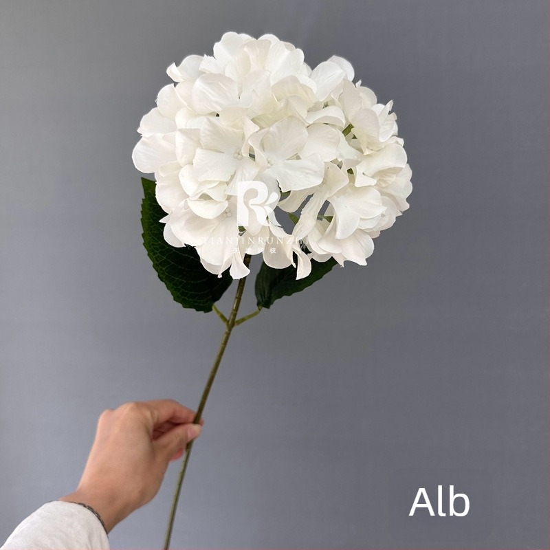 Hydrangea de mătase, tulpină unică, floare artificială mare pentru culoarul nunții și decorul de fundal