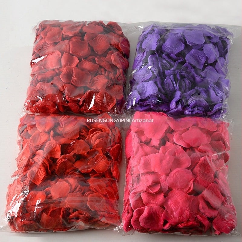 Petale de trandafir artificiale din fibră nețesută, decor de nuntă, aruncare manuală, set 0,5 kg