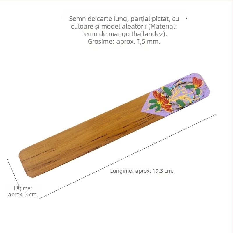 Semne de carte din lemn, lucrate manual; semne de carte cu elefanți din mătase; etichete de carte din hârtie cu motive florale; suveniruri de călătorie