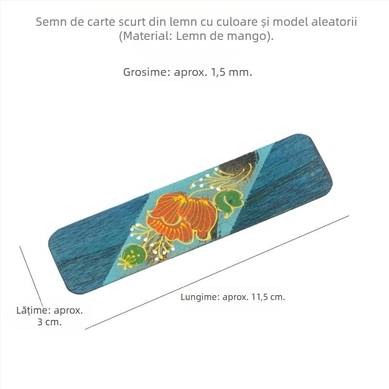 Semne de carte din lemn, lucrate manual; semne de carte cu elefanți din mătase; etichete de carte din hârtie cu motive florale; suveniruri de călătorie