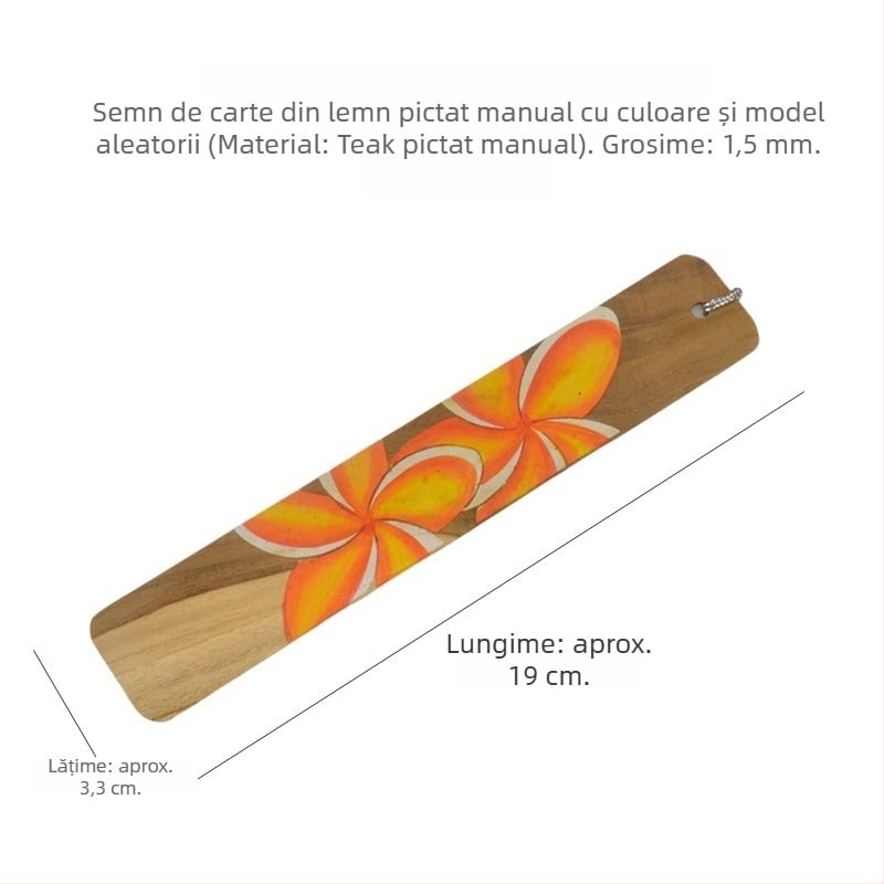 Semne de carte din lemn, lucrate manual; semne de carte cu elefanți din mătase; etichete de carte din hârtie cu motive florale; suveniruri de călătorie