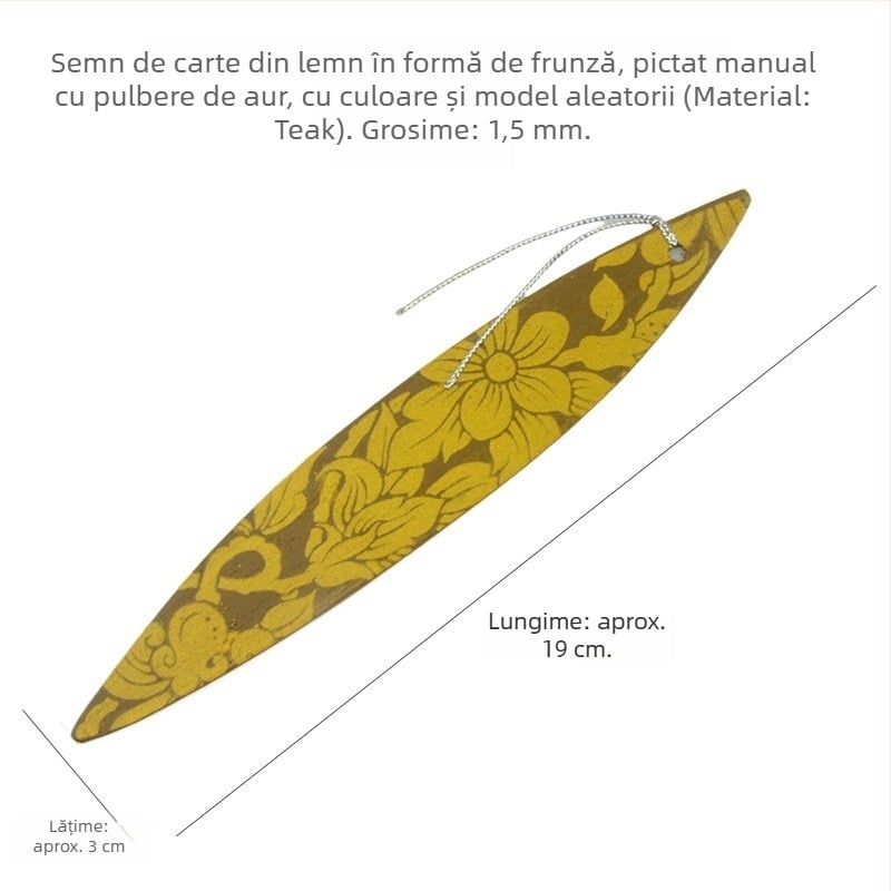 Semne de carte din lemn, lucrate manual; semne de carte cu elefanți din mătase; etichete de carte din hârtie cu motive florale; suveniruri de călătorie