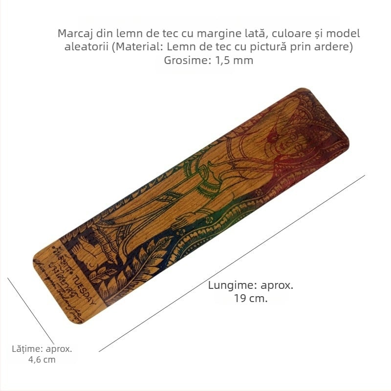 Semne de carte din lemn, lucrate manual; semne de carte cu elefanți din mătase; etichete de carte din hârtie cu motive florale; suveniruri de călătorie