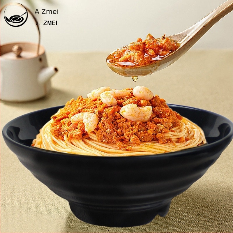 Vas negru de melamină pentru tăiței, model cu floare de cireș, stil japonez, rotund, imitatie de porțelan pentru ramen, utilizare comercială