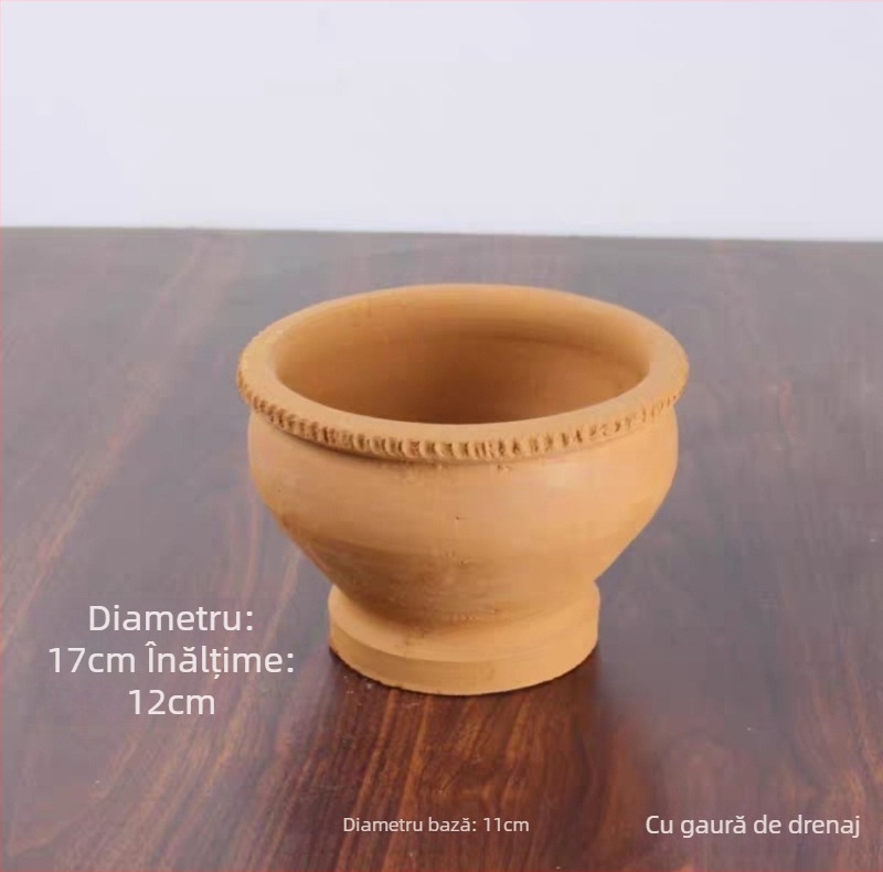 Ghivece retro din teracotă și ceramică, vaze pentru flori uscate, recipiente respirabile pentru plantare în interior și exterior