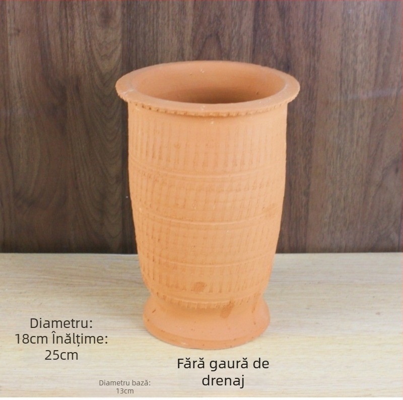 Ghivece retro din teracotă și ceramică, vaze pentru flori uscate, recipiente respirabile pentru plantare în interior și exterior