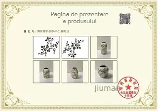 Vază ceramică albastru-alb cu flori, decor retro pentru sufragerie, aranjament hidroponic, stil pastoral