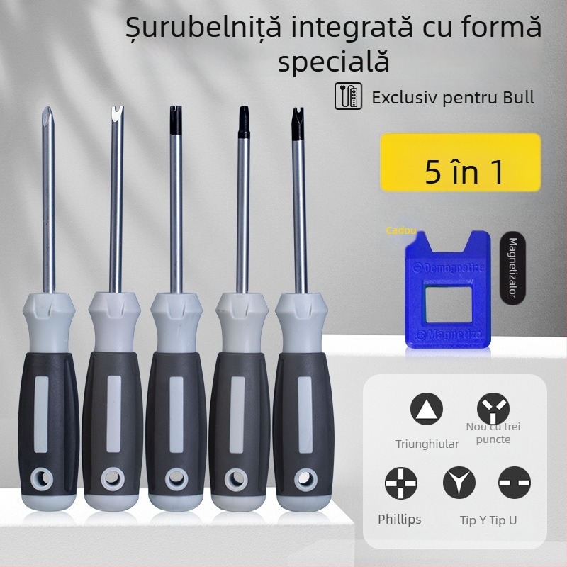 Set 13 în 1 șurubelnițe pentru demontarea prizelor și panourilor: triunghiular, U, Y, cruce internă