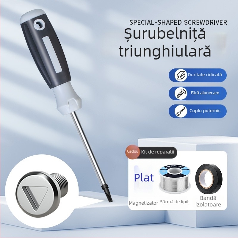 Set 13 în 1 șurubelnițe pentru demontarea prizelor și panourilor: triunghiular, U, Y, cruce internă
