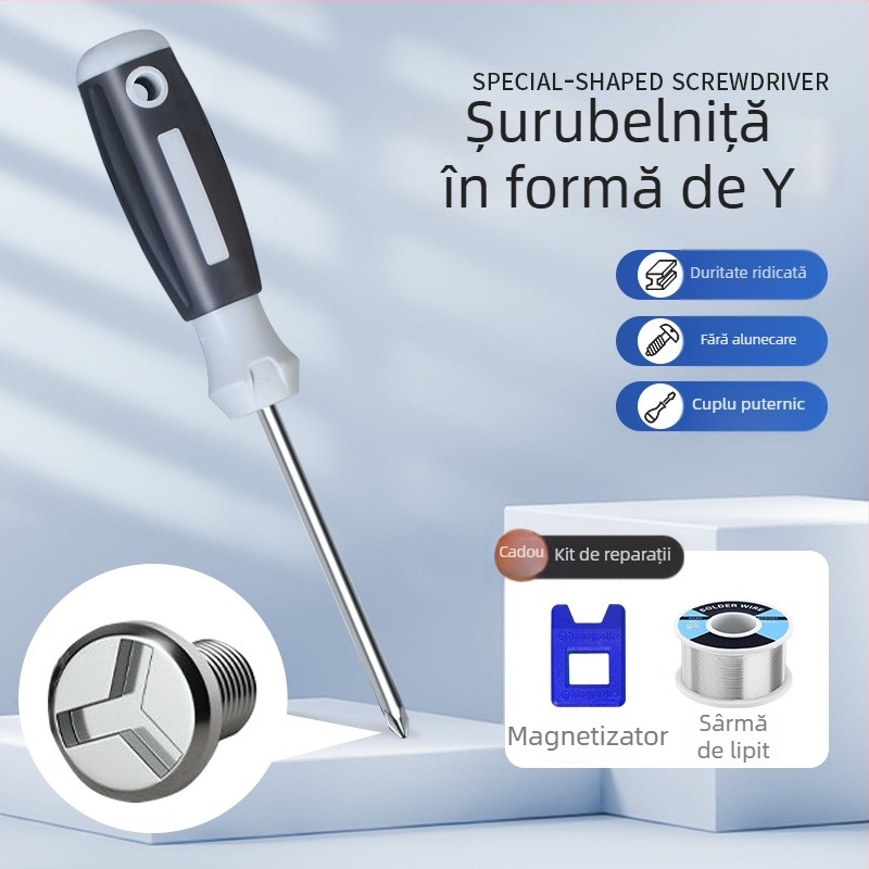 Set 13 în 1 șurubelnițe pentru demontarea prizelor și panourilor: triunghiular, U, Y, cruce internă