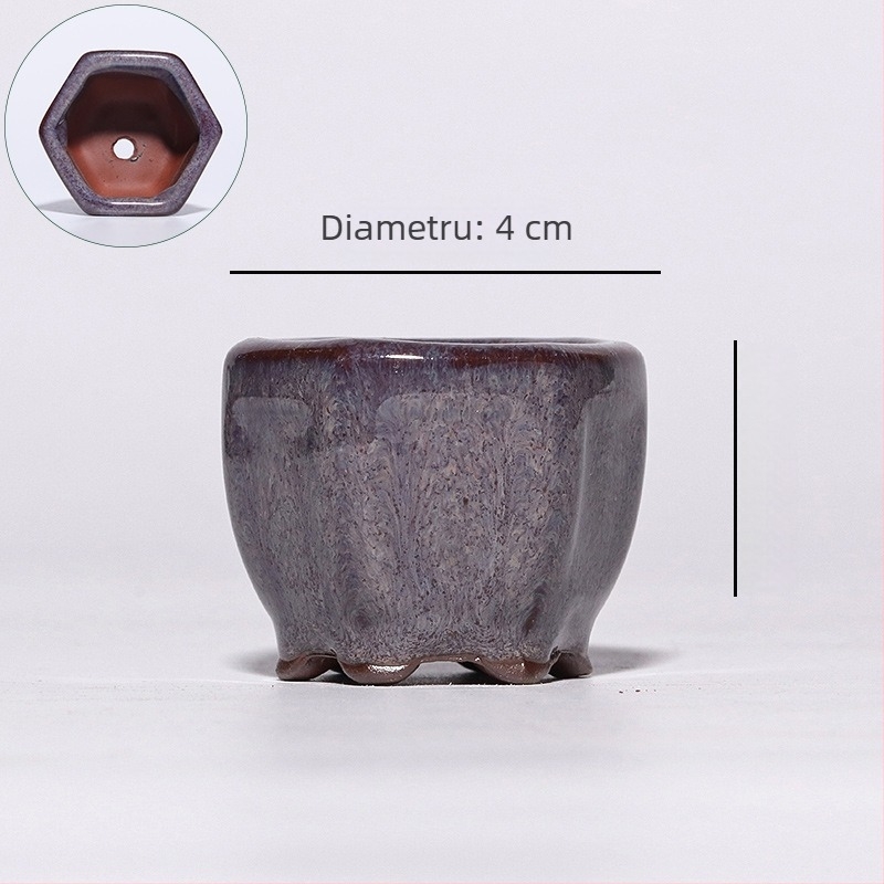 Ghiveci pentru suculente din ceramică cu nisip purpuriu, mini ghiveci drăguț, creativ, pentru birou și casă